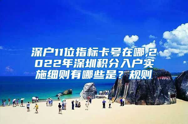 深户11位指标卡号在哪,2022年深圳积分入户实施细则有哪些是？规则