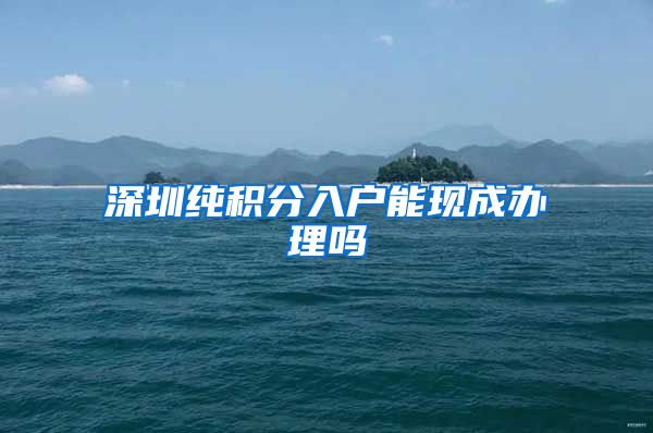 深圳纯积分入户能现成办理吗
