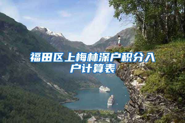 福田区上梅林深户积分入户计算表