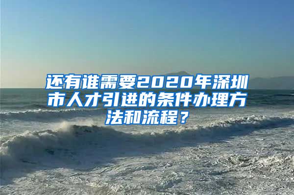 还有谁需要2020年深圳市人才引进的条件办理方法和流程？