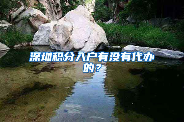 深圳积分入户有没有代办的？