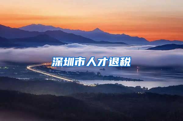 深圳市人才退税