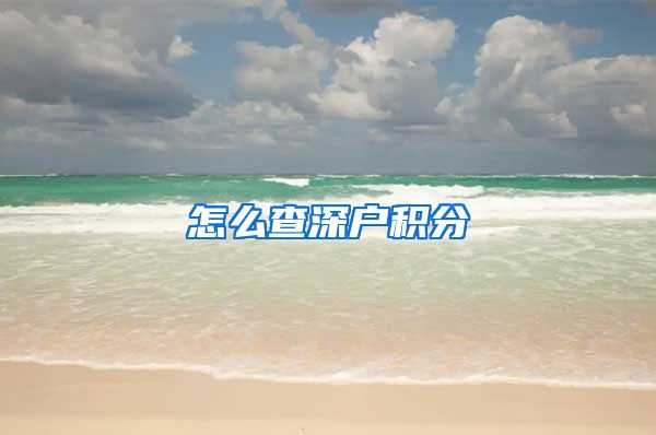 怎么查深户积分