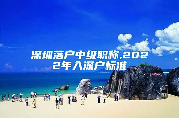 深圳落户中级职称,2022年入深户标准
