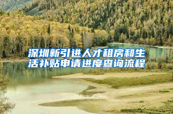 深圳新引进人才租房和生活补贴申请进度查询流程