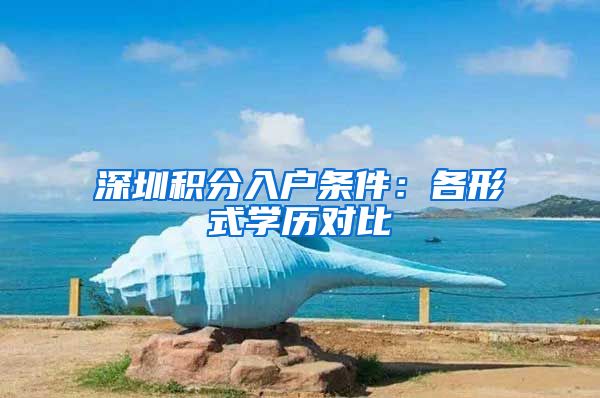 深圳积分入户条件：各形式学历对比