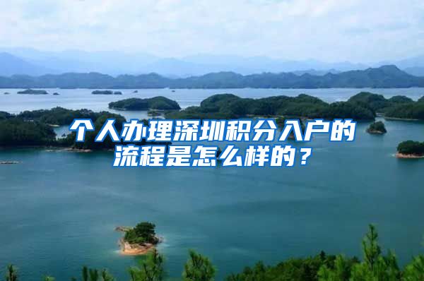 个人办理深圳积分入户的流程是怎么样的？