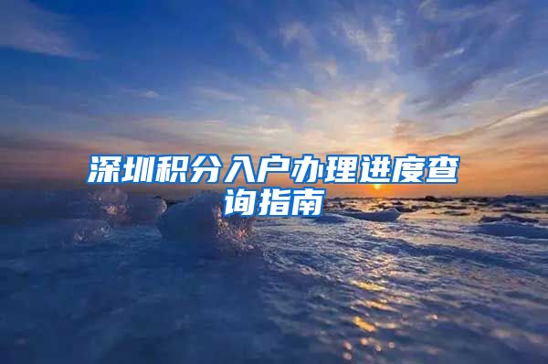 深圳积分入户办理进度查询指南