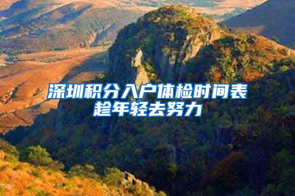 深圳积分入户体检时间表趁年轻去努力