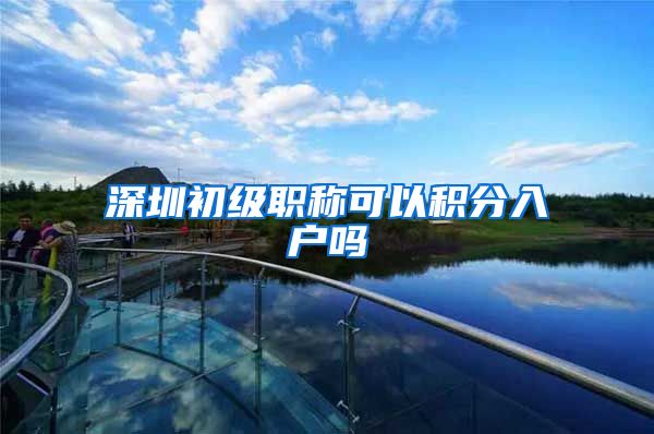 深圳初级职称可以积分入户吗