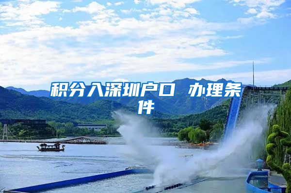 积分入深圳户口 办理条件