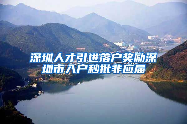 深圳人才引进落户奖励深圳市入户秒批非应届
