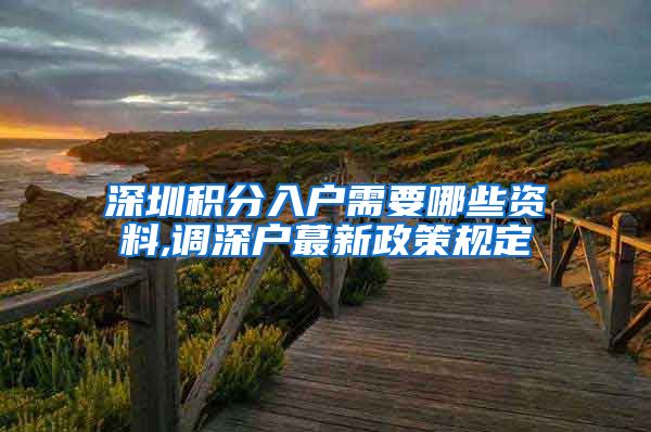 深圳积分入户需要哪些资料,调深户蕞新政策规定