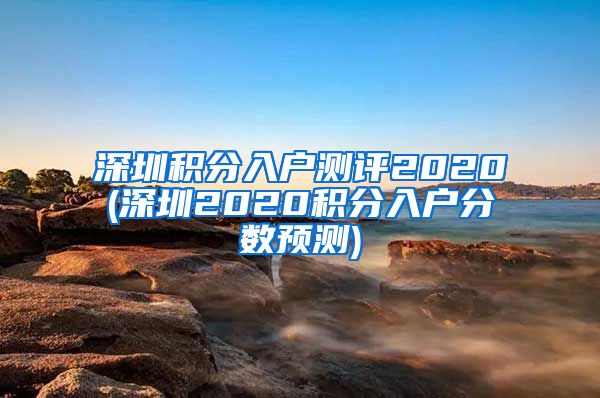 深圳积分入户测评2020(深圳2020积分入户分数预测)