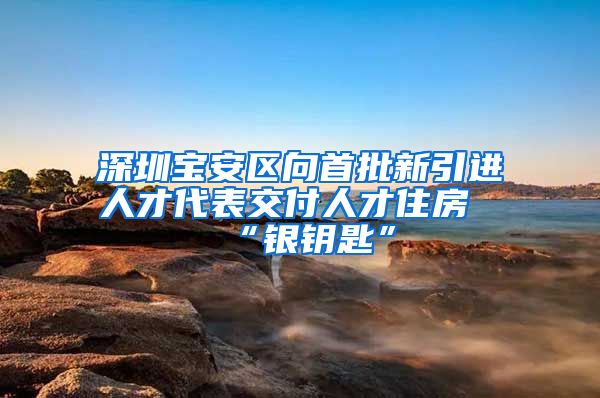 深圳宝安区向首批新引进人才代表交付人才住房“银钥匙”