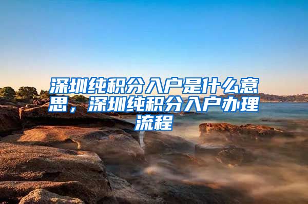 深圳纯积分入户是什么意思，深圳纯积分入户办理流程