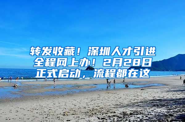 转发收藏！深圳人才引进全程网上办！2月28日正式启动，流程都在这
