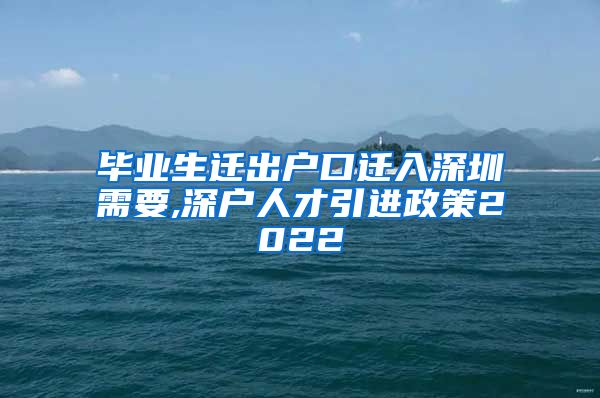 毕业生迁出户口迁入深圳需要,深户人才引进政策2022