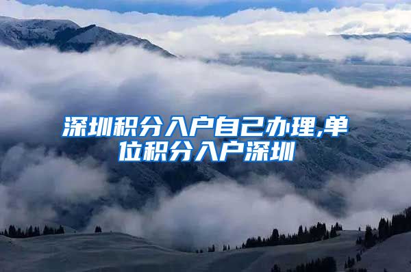 深圳积分入户自己办理,单位积分入户深圳