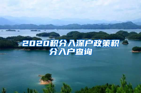 2020积分入深户政策积分入户查询