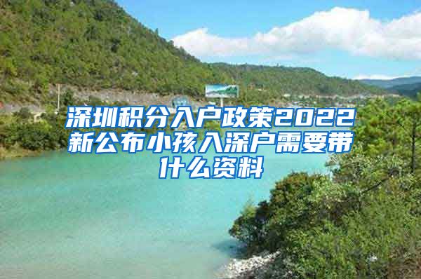 深圳积分入户政策2022新公布小孩入深户需要带什么资料