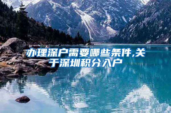 办理深户需要哪些条件,关于深圳积分入户
