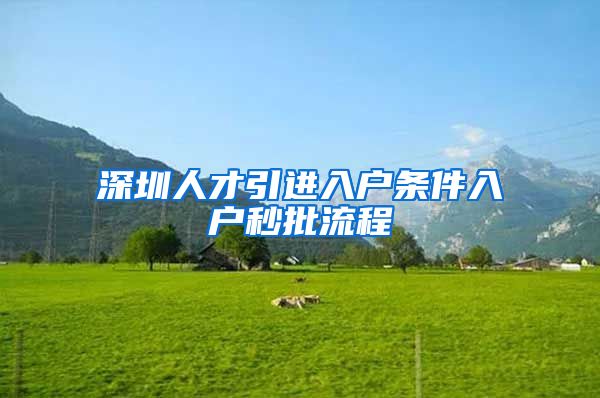 深圳人才引进入户条件入户秒批流程