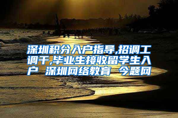 深圳积分入户指导,招调工调干,毕业生接收留学生入户 深圳网络教育 今题网