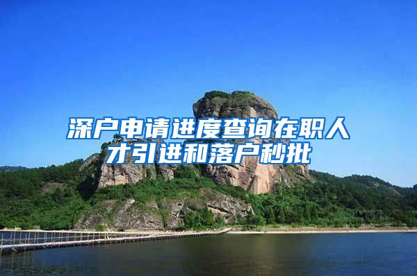 深户申请进度查询在职人才引进和落户秒批