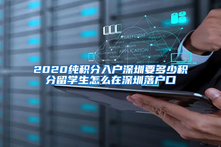 2020纯积分入户深圳要多少积分留学生怎么在深圳落户口