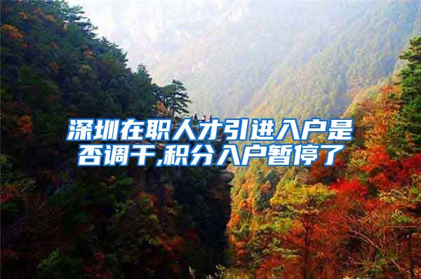 深圳在职人才引进入户是否调干,积分入户暂停了