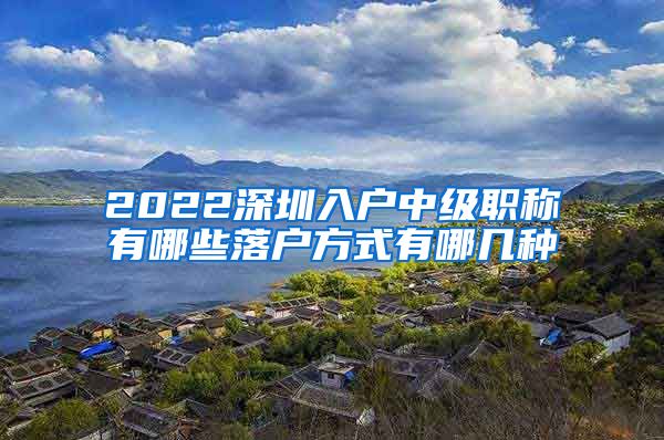 2022深圳入户中级职称有哪些落户方式有哪几种
