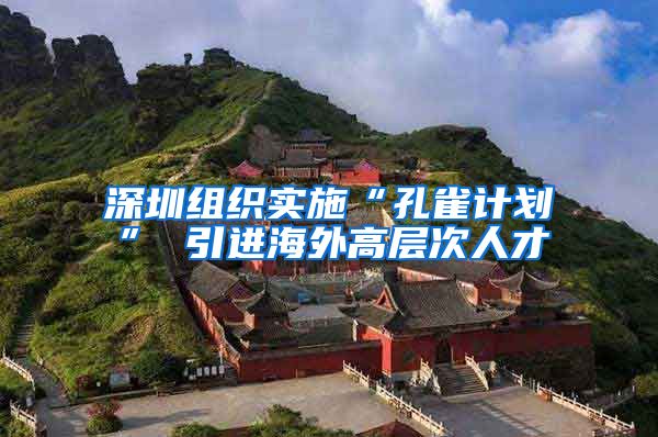 深圳组织实施“孔雀计划” 引进海外高层次人才