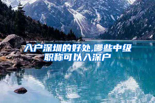 入户深圳的好处,哪些中级职称可以入深户
