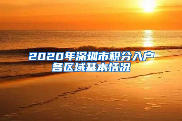 2020年深圳市积分入户各区域基本情况