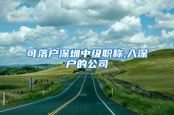 可落户深圳中级职称,入深户的公司