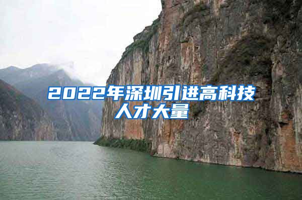 2022年深圳引进高科技人才大量