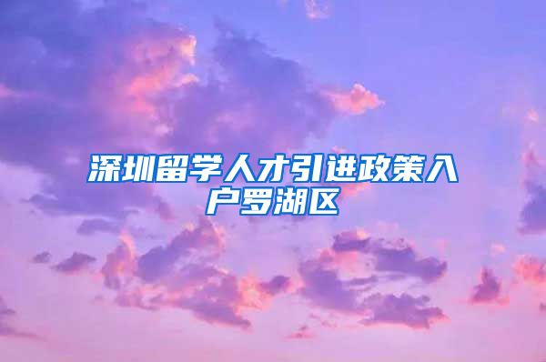深圳留学人才引进政策入户罗湖区