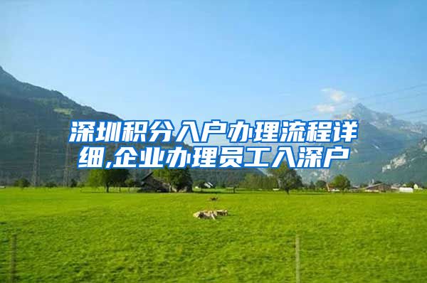 深圳积分入户办理流程详细,企业办理员工入深户