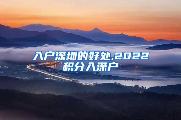 入户深圳的好处,2022积分入深户