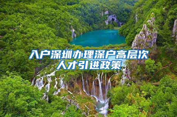 入户深圳办理深户高层次人才引进政策