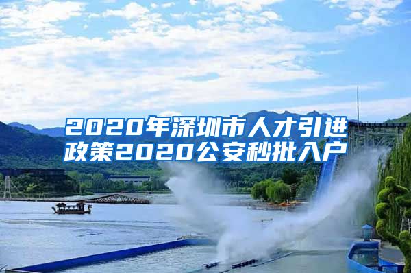 2020年深圳市人才引进政策2020公安秒批入户