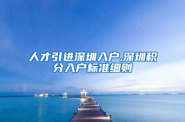 人才引进深圳入户,深圳积分入户标准细则