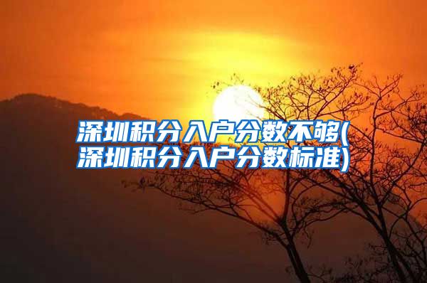 深圳积分入户分数不够(深圳积分入户分数标准)