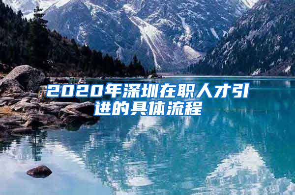2020年深圳在职人才引进的具体流程