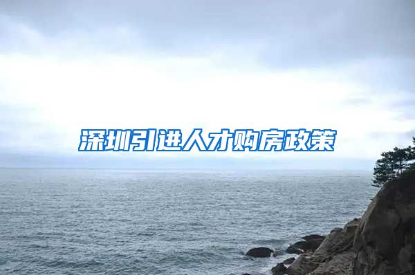 深圳引进人才购房政策