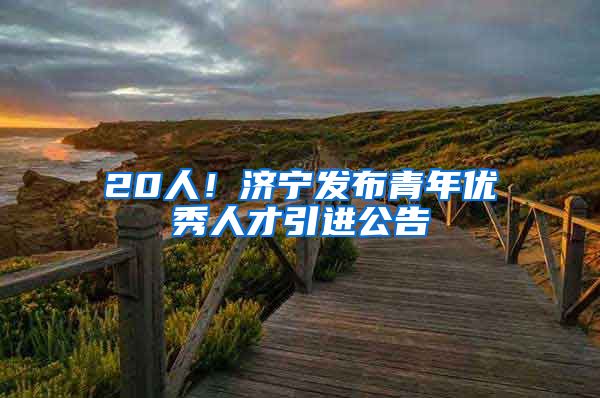 20人！济宁发布青年优秀人才引进公告