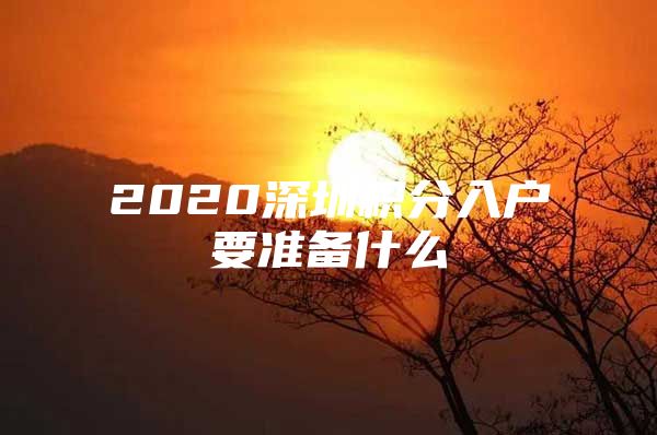 2020深圳积分入户要准备什么