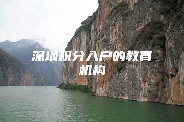 深圳积分入户的教育机构