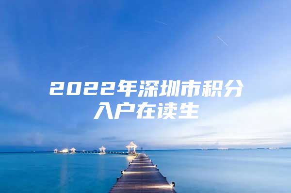2022年深圳市积分入户在读生